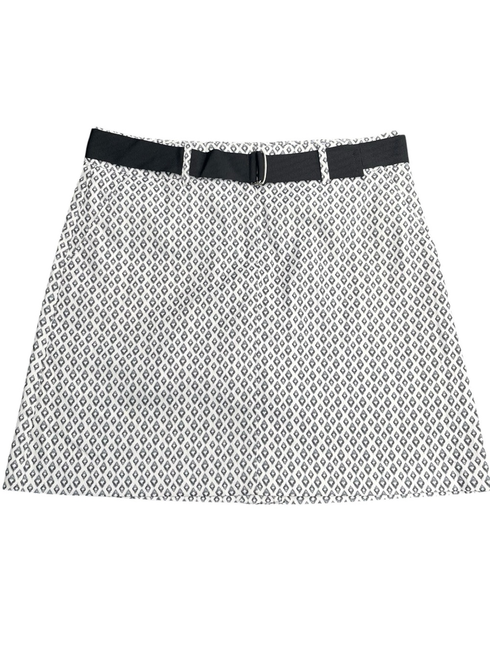 Izod Golf White/Charcoal Diamond Print Mini Golf Skirt Skort (4)